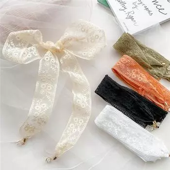 Хлопковый льняной кружевной треугольный шарф для женщин на весну, осень и лето, маленький цветочный маленький шарф, украшение на голову, тонкий стильный шелковый шарф 5*150cm