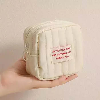 Хлопковый милый квадратный кошелек для монет, гигиенические салфетки, сумки для хранения ювелирных изделий, органайзер, чехол для карт, маленькие косметички