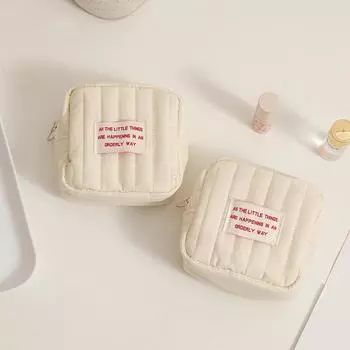 Хлопковый милый квадратный кошелек для монет, гигиенические салфетки, сумки для хранения ювелирных изделий, органайзер, чехол для карт, маленькие косметички
