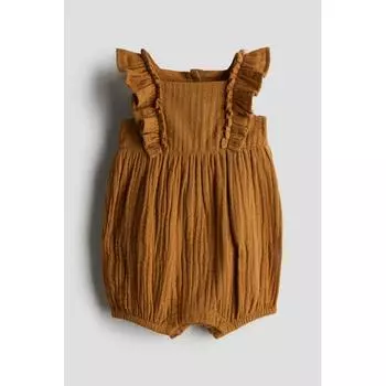 Хлопковый муслиновый комбинезон HM Коричневый