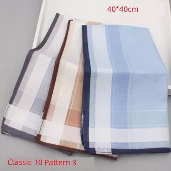 Хлопковый носовой платок по сверхнизкой цене для мужчин и женщин 40cm Classic 10 3