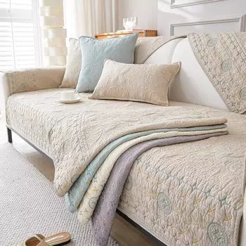 Хлопковый противоскользящий чехол для дивана, коврик для гостиной, универсальный пылезащитный чехол для дивана в богемном стиле, защита для дивана для домашних животных, детей, собак A 70x70