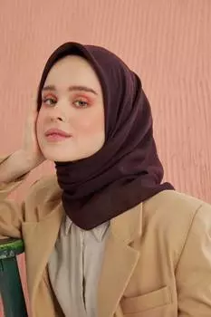 Хлопковый шарф Miray Claret Red / Black