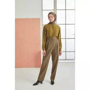 Хлопковый шарф Miray цвета хаки