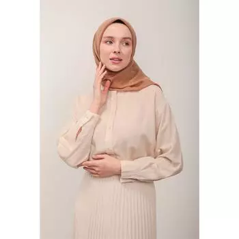 Хлопковый шарф Miray молочно-коричневого цвета