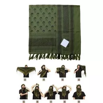 Хлопковый шарф с рисунком черепа и отделкой из кисточек, утолщенный, защита от ветра и песка, унисекс, квадратный шарф, универсальный платок для головы черный белый