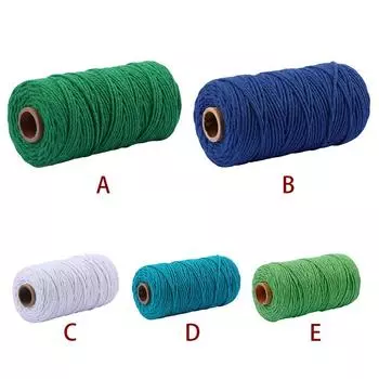 Хлопковый шнур макраме для настенного подвешивания 3,5 мм x 100 м One Size синий