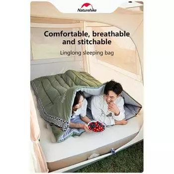 Хлопковый спальный мешок для кемпинга на открытом воздухе, одинарный, осенне-зимний, теплый и толстый, сращиваемый, дышащий спальный мешок