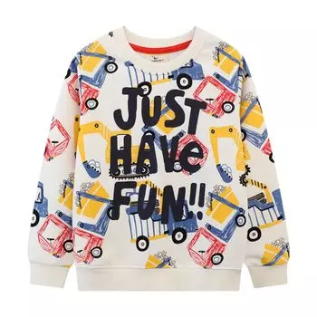 Хлопковый свитер с героями мультфильмов, детская одежда, детский свитшот, повседневная футболка, блузка, одежда для маленьких мальчиков, топы, осень 2024 г. 90