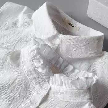 Хлопковый воротник-подделка, женский универсальный воротник-подделка с воротником-стойкой и грибковой кромкой, многофункциональный свитер, воротник-рубашка