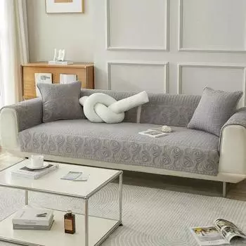 Хлопковый вышитый чехол-накидка на диван для гостиной, скандинавский геометрический универсальный чехол на диван, нескользящее богемное полотенце-подушка для дивана A 70x70cm 1pc