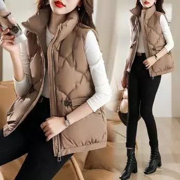 Хлопковый жилет женский новый осенне-зимний жилет с капюшоном для маленького мужчины в иностранном стиле, куртка для волос M белый