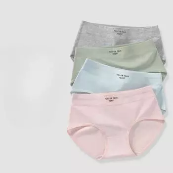 Хлопок 7A антибактериальное женское нижнее белье с принтом средняя талия нижнее белье хлопковое промежностное нижнее белье для женщин трусики L