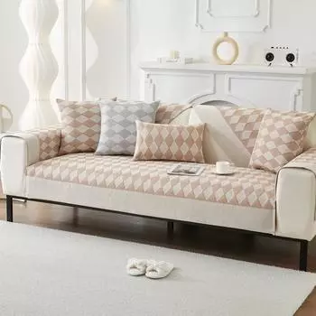 Хлопок Хлопок Лен Диванная Подушка Ткань Подушка Диванная Подушка Спинка Подлокотник Подушка Диван Чехол Полотенце Four Seasons Universal 60*60cm