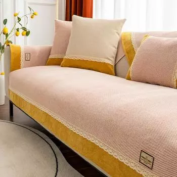 Хлопок и лен Диванные подушки из хлопка и льна, чехлы для диванов, противоскользящие полотенца для спинки, подушки для сидений, тканевые чехлы для диванов 70*70