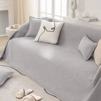 Хлопок и лен, тонкая льняная текстура, диванное полотенце, универсальный нескользящий чехол для дивана Four Seasons, простой японский чехол для дивана 210*130