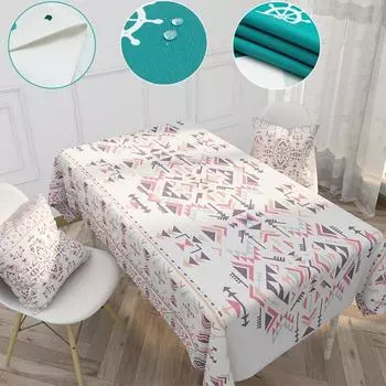 Хлопок лен этнический стиль принт водонепроницаемый прямоугольный скатерть журнальный столик скатерть свадебная вечеринка кухня обеденный декор стол 40x70cm