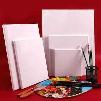 Хлопок Масло Холст Чистая Доска Для Рисования Рамка Для Картин Доска Для Рисования Масляная Краска 20x20cm