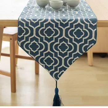 Хлопок Проказа Жаккардовый Настольный Флаг Марокканский Ветер Кровать Хвост Шарф Телевизор Обувной Шкаф Прикроватная Тумбочка Ткань Украшение Дома Настольный Флаг 32x120cm