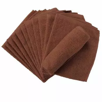 Хлопок Рука Мокко Подходит для рук и полотенец для рук 100% Полотенца, Набор из 12 штук, Цвет, Полотенца, Носовые платки,