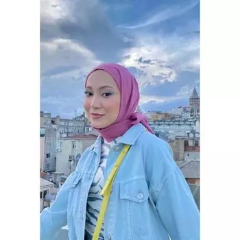 хлопок вуаль хиджаб розовый