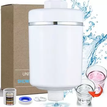 Хлорированная вода для душа 15 уровней высокой жесткости воды Качество воды, совместимое с международным общим стандартом Интерфейс душевой головки, удаление, фильтр,