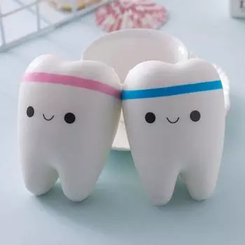 Хлюпать из искусственной кожи, медленно подниматься, сжимать зубы, мягкие зубы, щепотку, игрушки, игрушки для девочек, подарок на день рождения розовый