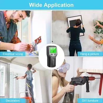 HLW330 5 в 1 детектор гвоздей настенный сканер цифровой портативный профессиональный многофункциональный настенный детектор серебряный
