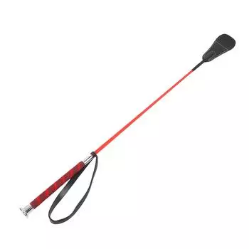Хлыст для верховой езды, выездковый хлыст для лошади, конное снаряжение 68 см с резиновым ремешком на запястье, красный