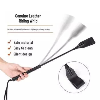 Хлыст из натуральной кожи для взрослых ролевых игр и альтернативной дрессировки