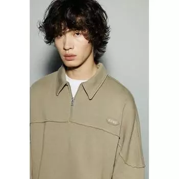 HM Collar sweatsHirt Loose Fit Beige XS