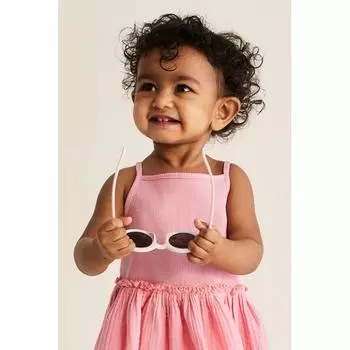 HM Хлопковое платье без рукавов розовое