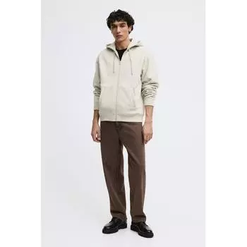 HM худи свободного кроя на молнии светло-бежевого цвета S