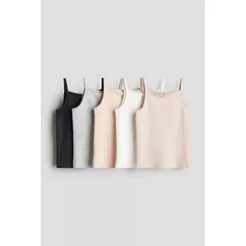 HM Jersey безрукавка топ 5 шт. в упаковке розовый белый серый