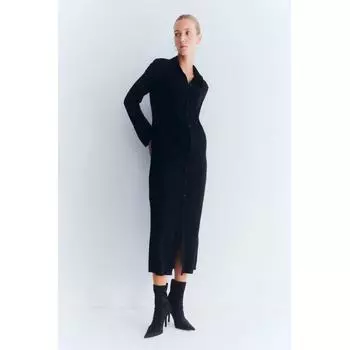 HM MAMA Платье для кормящих мам до и после беременности, черное