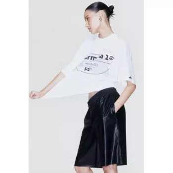 HM Oversized-футболка с принтом, белая Формула 1