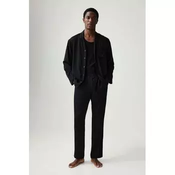 HM пижама рубашка и брюки черные S