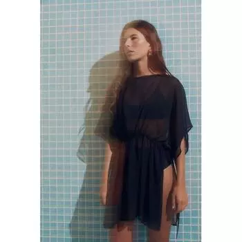 HM Пляжный Кафтан Черный