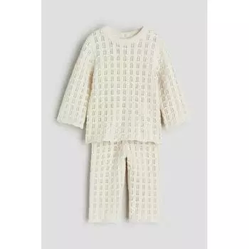HM Pointel Knit Набор из 2 предметов кремового цвета