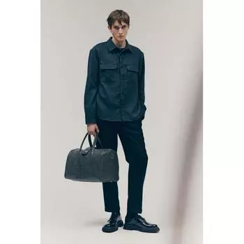 HM Regular Fit Felt oversHirt Темно-серый XS