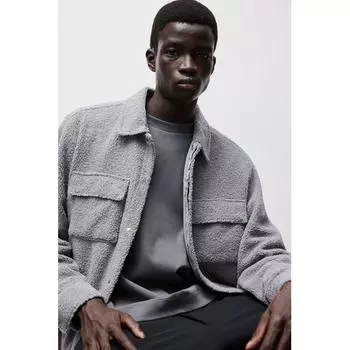 HM Regular Fit Teddy oversHirt Серый XS