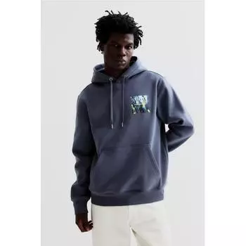 HM Regular Fit Толстовка с принтом Темно-серый Universal Mysteries