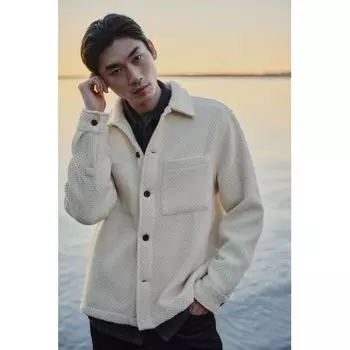 HM Regular Fit Waffle Texture oversHirt кремовый XS