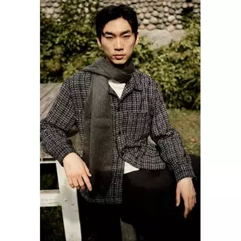 HM Regular Fit Waffle Texture oversHirt Navy Blue Patterned XS