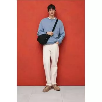 HM Regular Fit Washed sweatsHirt светло-голубой XS