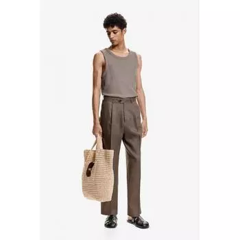 HM slim fit без рукавов трикотажный топ серый XS