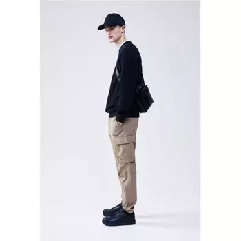 HM Slim Fit Нейлоновые брюки-карго Бежевые