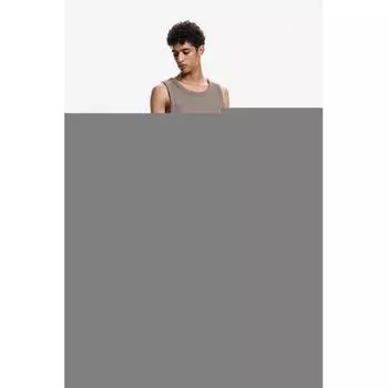 HM Slim Fit вязаный топ без рукавов, серый