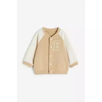 HM Sweat Cardigan Бежевый цветовой блок