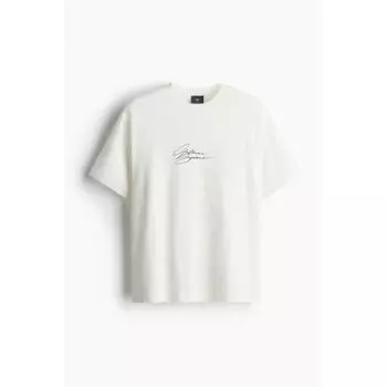 HM свободная футболка с принтом БЕЛЫЙ ДЖЕНТЛЬМЕНСКИЙ СИНДРОМ XS